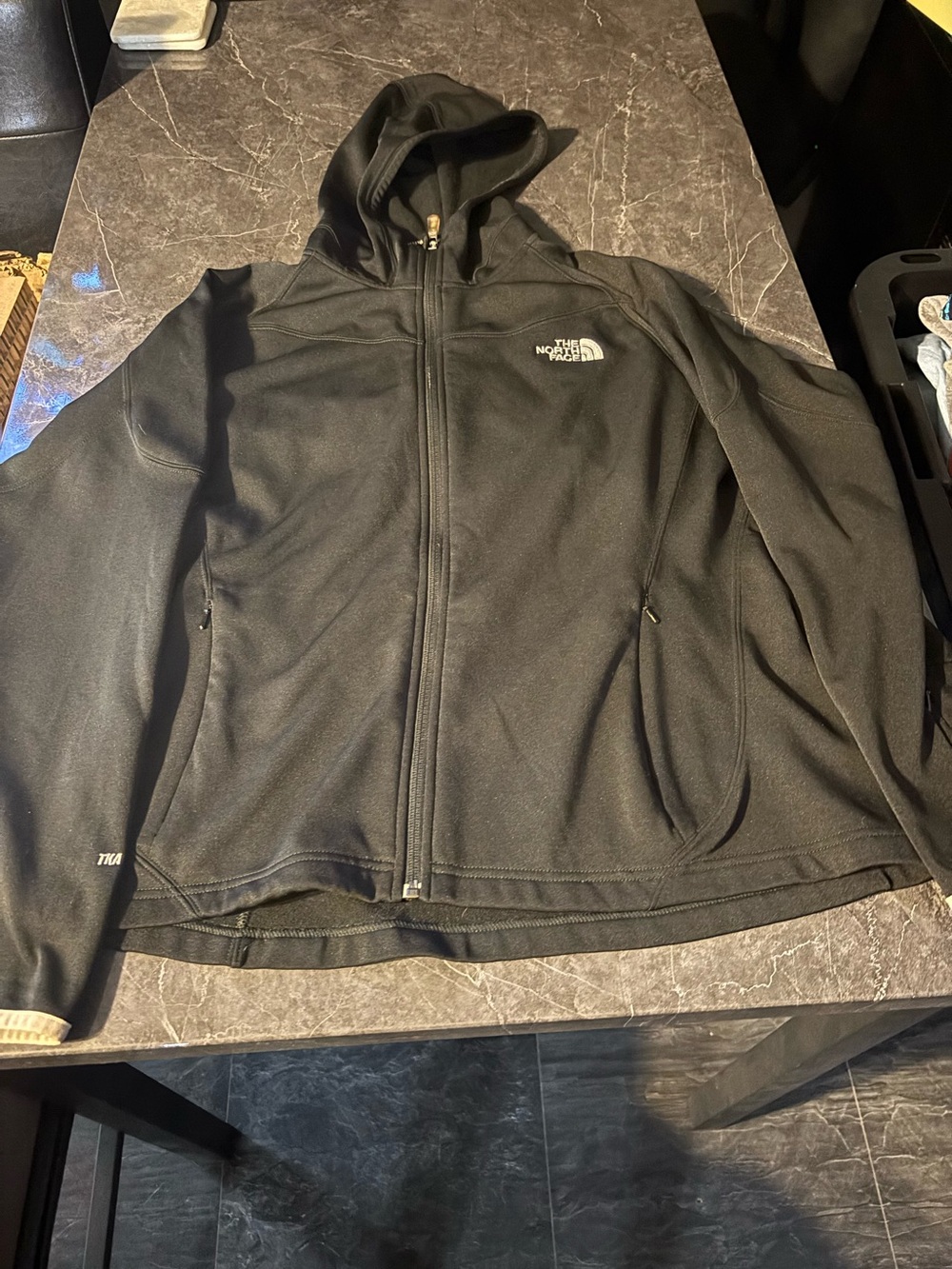 The North Face  Black Full-Zip Hooded Fleece Jacket